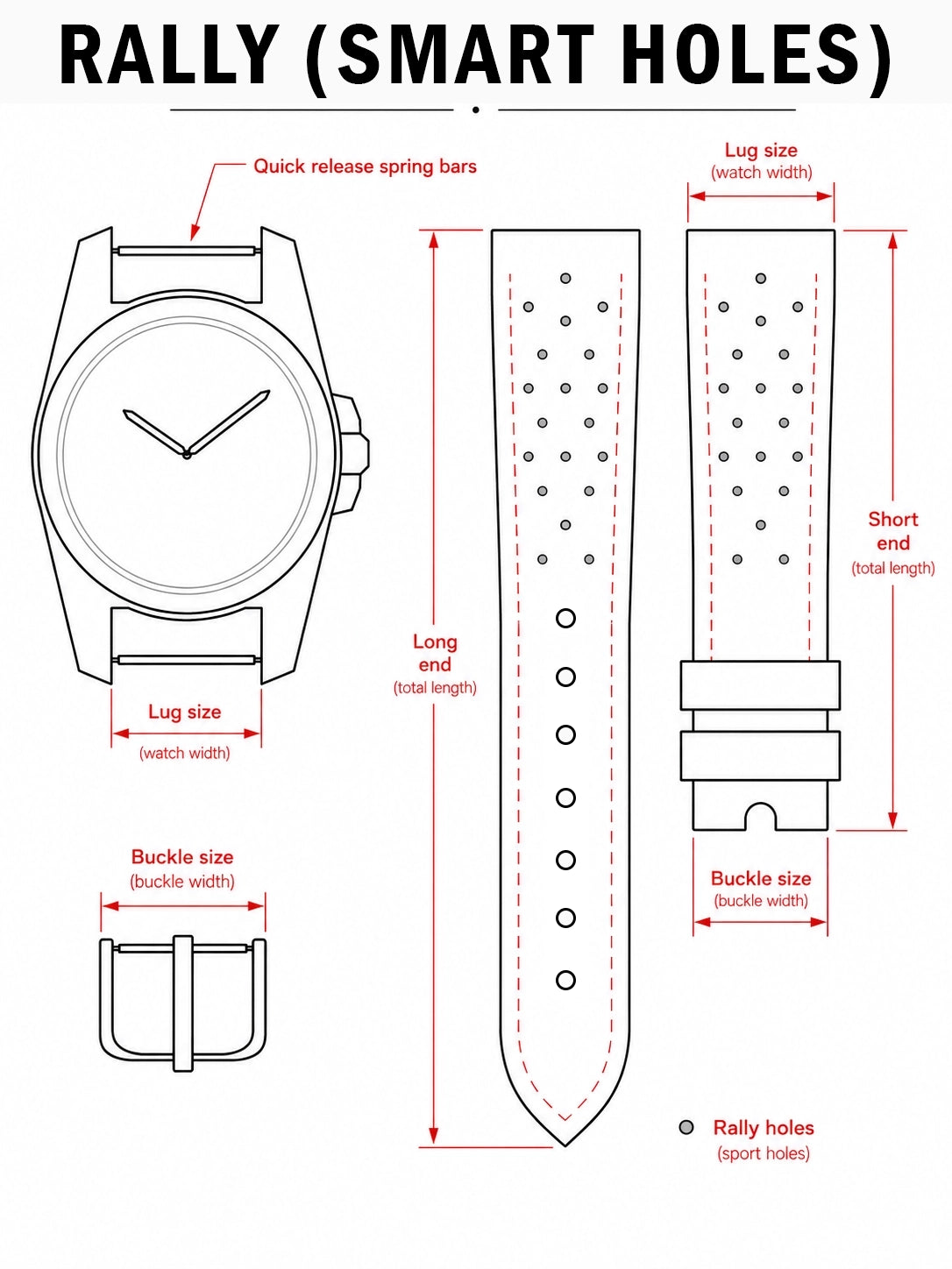 Custom Leather Watch Strap - Choose Colour, Stitch & Size