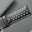 Black Epsom Leather Rally Watch Strap - Padded Racing Band with White Perforations & Stitching