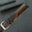 Padded Black Epsom Leather Rally Watch Strap - Orange Racing Holes & Stitch