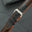 Padded Black Epsom Leather Rally Watch Strap - Orange Racing Holes & Stitch