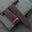 Padded Black Epsom Leather Rally Watch Strap - Red Racing Holes & Stitch