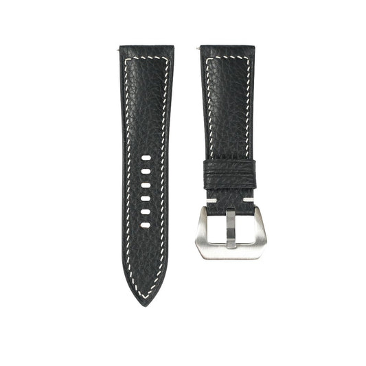 Padded Black Togo Calfskin Watch Strap — photo 1