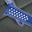 Padded Blue Epsom Leather Rally Watch Strap - White Racing Holes & Stitch