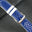 Padded Blue Epsom Leather Rally Watch Strap – White Racing Holes & Stitch