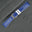 Padded Blue Epsom Leather Rally Watch Strap - White Racing Holes & Stitch