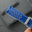 Padded Blue Epsom Leather Rally Watch Strap - White Racing Holes & Stitch