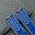 Padded Blue Epsom Leather Rally Watch Strap - White Racing Holes & Stitch