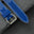 Padded Blue Epsom Leather Rally Watch Strap - White Racing Holes & Stitch