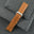 Padded Cognac Brown Epsom Calfskin Leather Watch Strap
