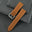 Padded Cognac Brown Epsom Calfskin Leather Watch Strap