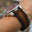 Coffee Black Patina Leather Watch Strap