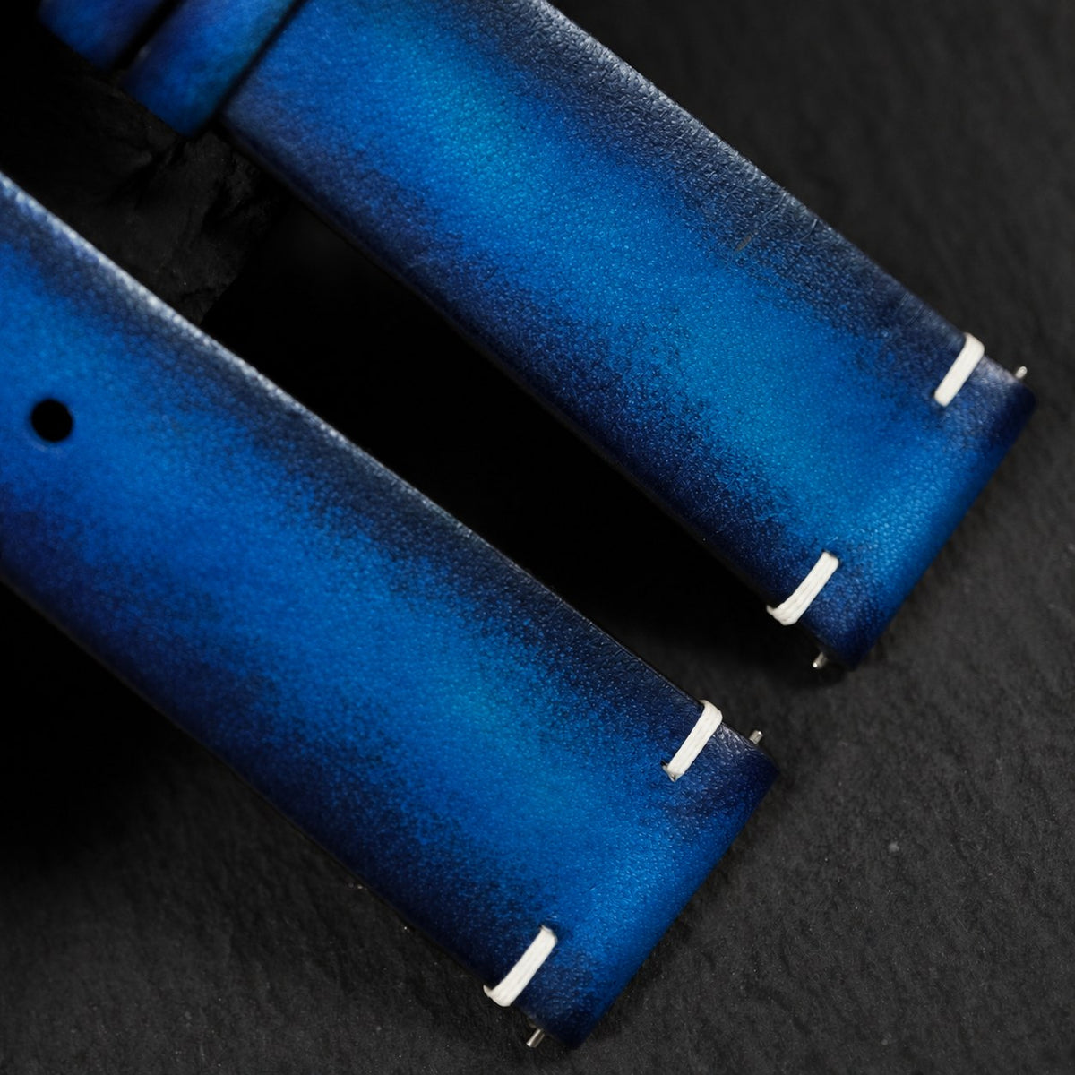 Blue Patina Leather Watch Strap
