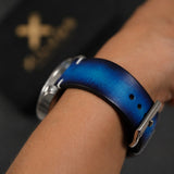 Blue Patina Leather Watch Strap