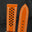 Flat Orange Epsom Calfskin Leather Rally Watch Strap – Blue Racing Holes