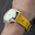 Yellow Quill Ostrich Leather Watch Strap