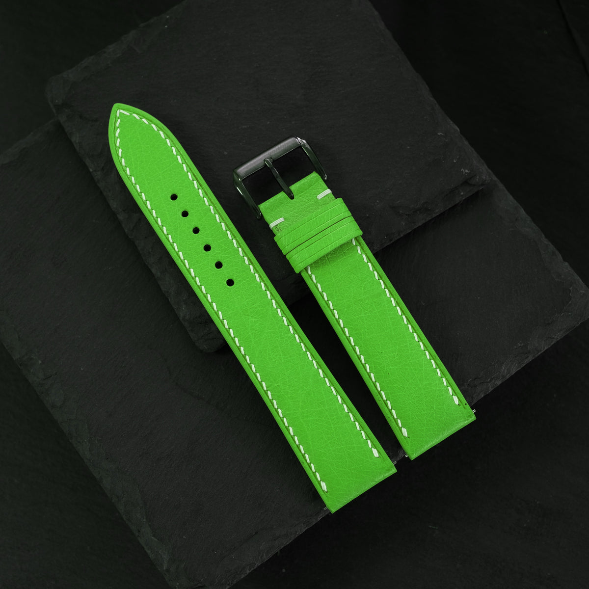 Neon Green Nappa Leather Watch Strap