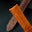 Amber Orange Fine Scale Ostrich Leg Leather Watch Strap