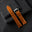 Amber Orange Fine Scale Ostrich Leg Leather Watch Strap