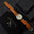 Amber Orange Fine Scale Ostrich Leg Leather Watch Strap