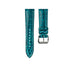Padded Aqua Patina Alligator Leather Watch Strap