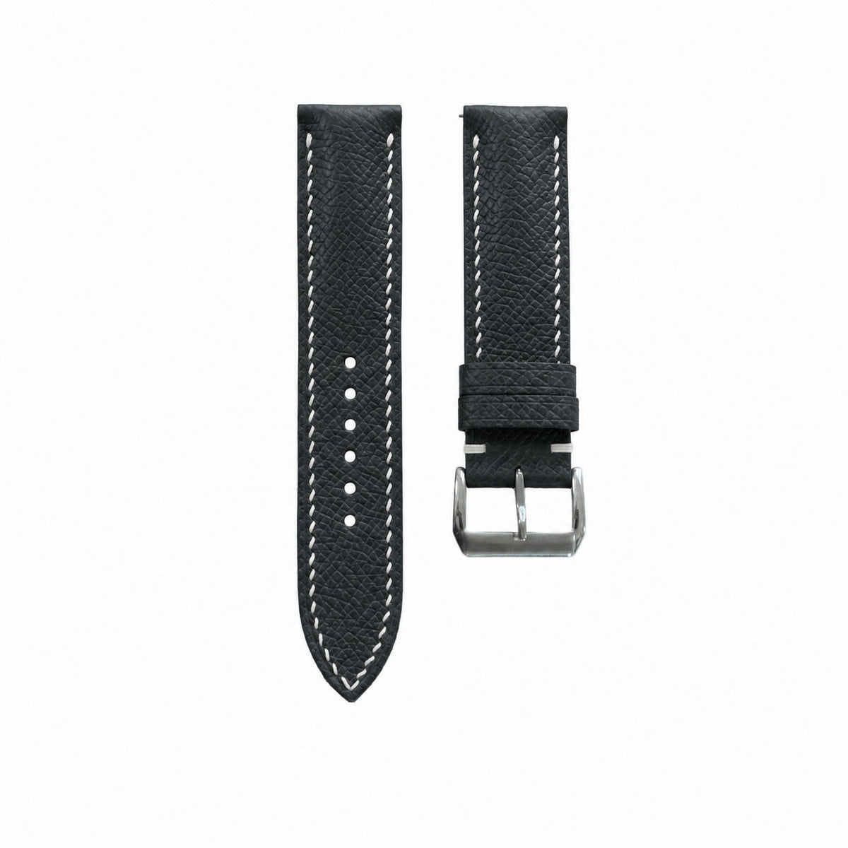 Black Epsom Calfskin Leather Watch Strap
