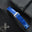 Cobalt Blue Ostrich Leg Leather Watch Strap