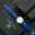 Cobalt Blue Ostrich Leg Leather Watch Strap