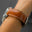 Cognac Ostrich Leg Leather Watch Strap