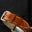 Cognac Ostrich Leg Leather Watch Strap