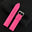 Dark Pink Epsom Calfskin Leather Watch Strap