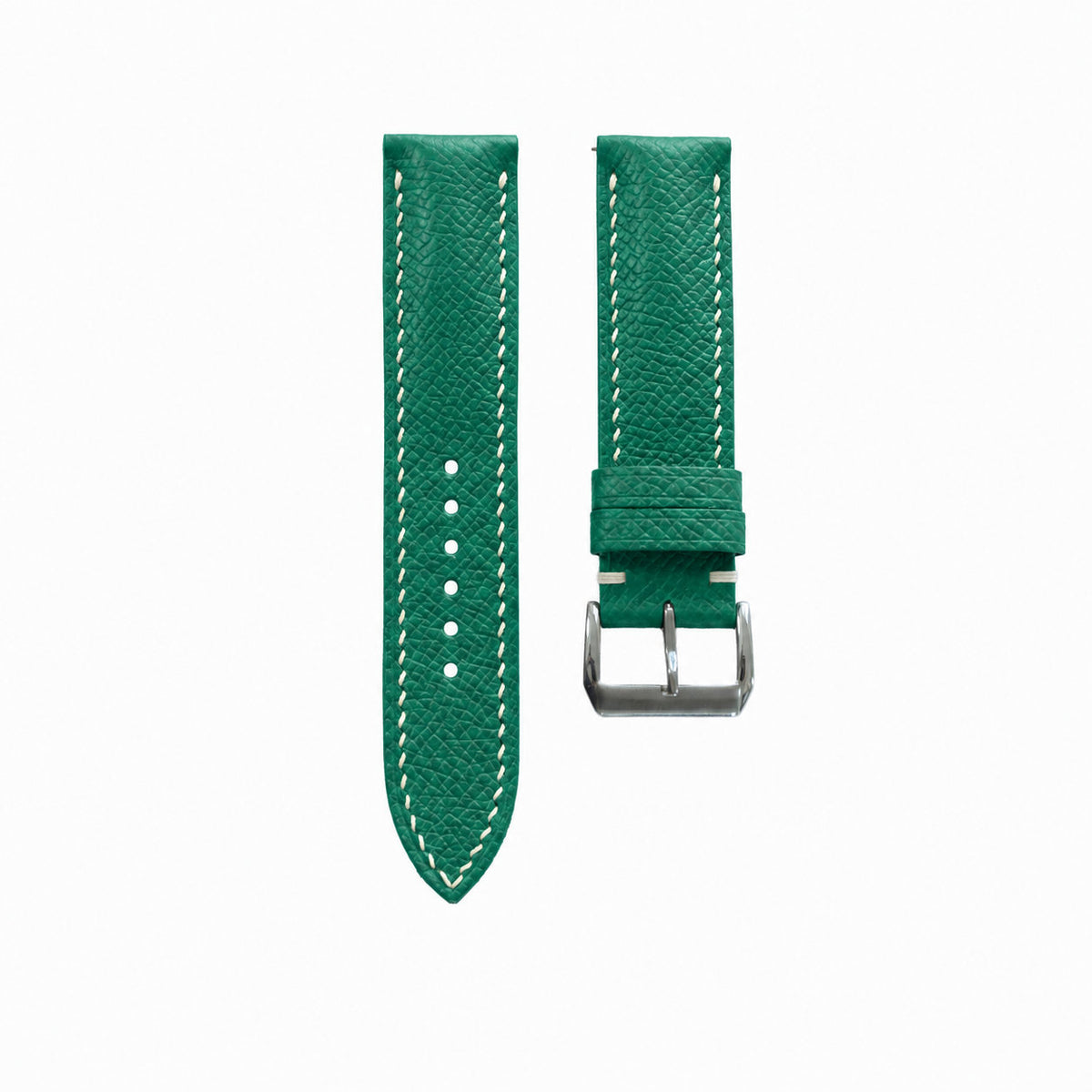 Deep Green Epsom Calfskin Leather Watch Strap