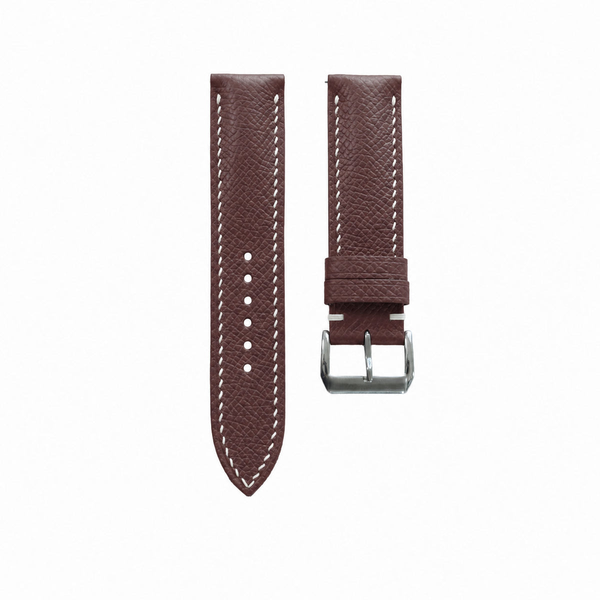 Dusty Mauve Epsom Calfskin Leather Watch Strap