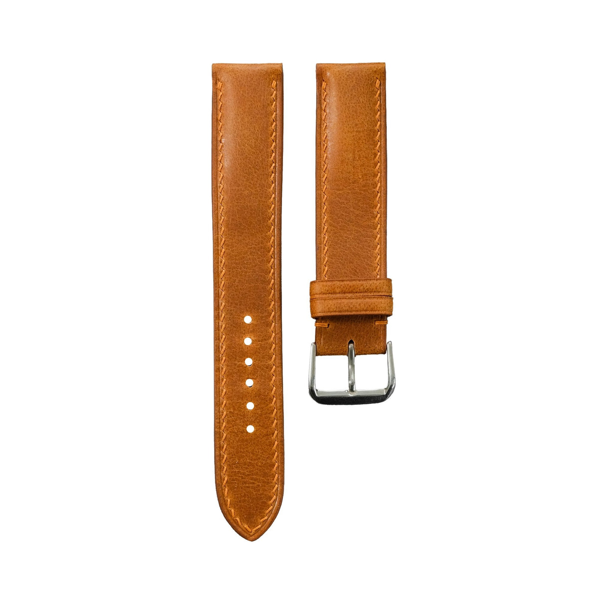 Honey Waxed Cowhide Leather Watch Strap