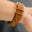 Honey Waxed Cowhide Leather Watch Strap