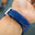 Royal Blue Fine Scale Ostrich Leg Leather Watch Strap