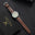 Vintage Brown Fine Scale Ostrich Leg Leather Watch Strap