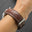 Vintage Brown Fine Scale Ostrich Leg Leather Watch Strap