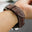 Vintage Brown Fine Scale Ostrich Leg Leather Watch Strap