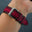 Pink Black Patina Leather Watch Strap
