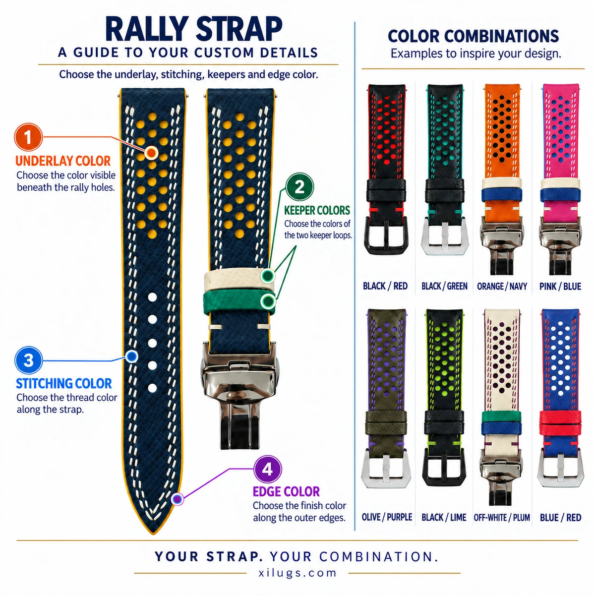 Custom Rally Racing Watch Strap Builder Live 2D Preview