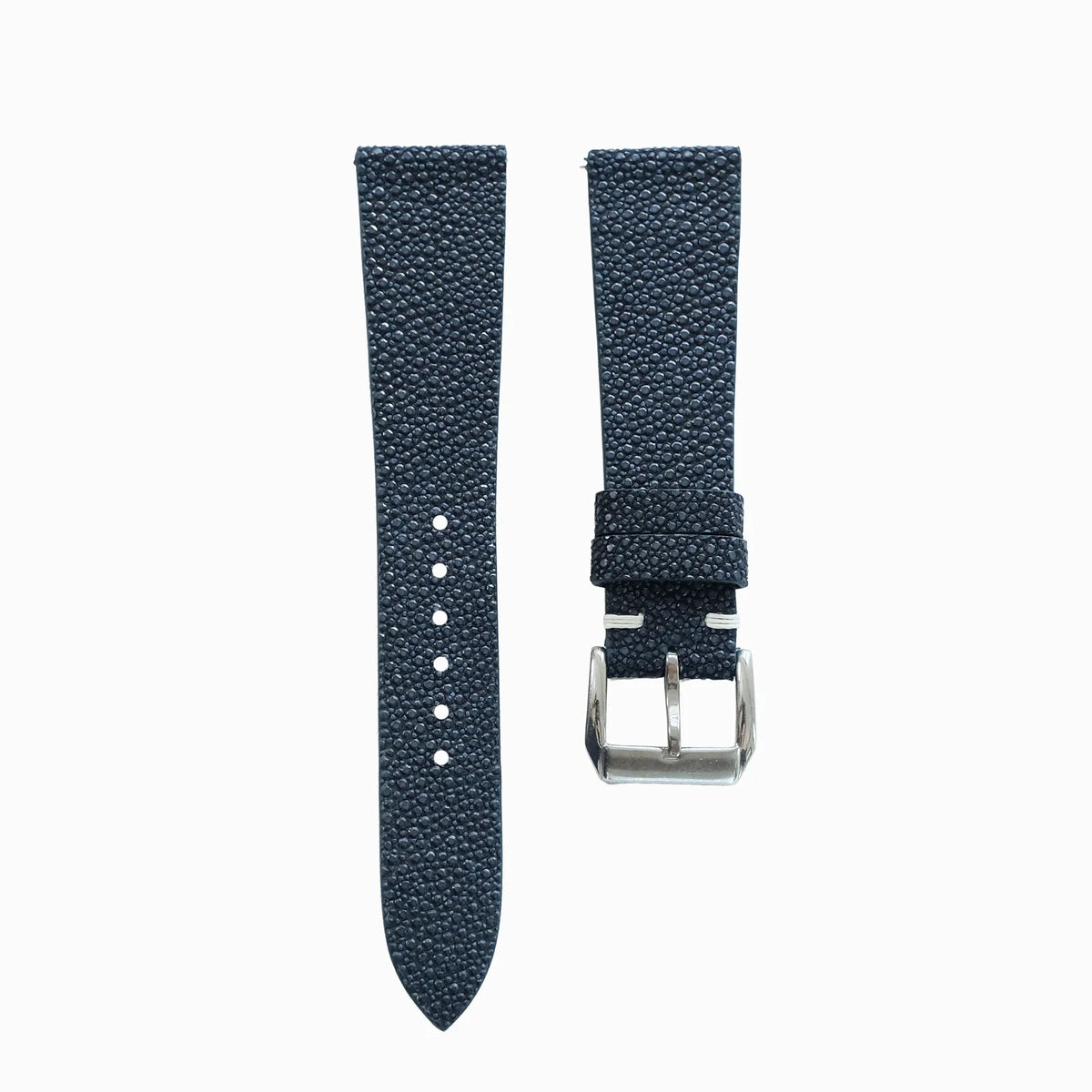 Vintage Black Stingray Leather Watch Strap