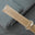 Padded Taupe Togo Calfskin Leather Watch Strap