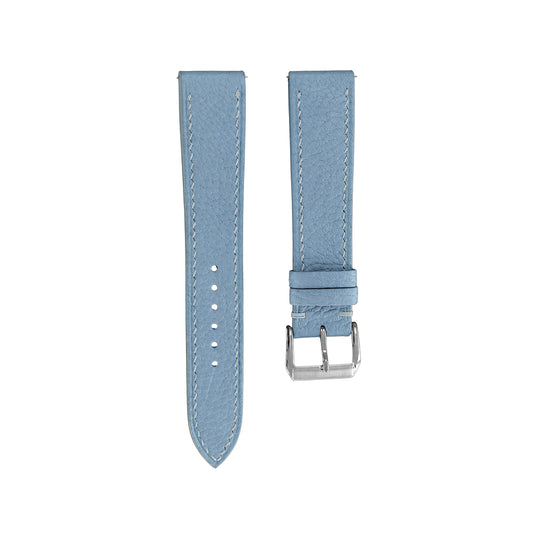 Flat Light Blue Togo Calfskin Watch Strap