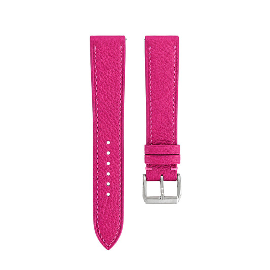Flat Pink Togo Calfskin Watch Strap