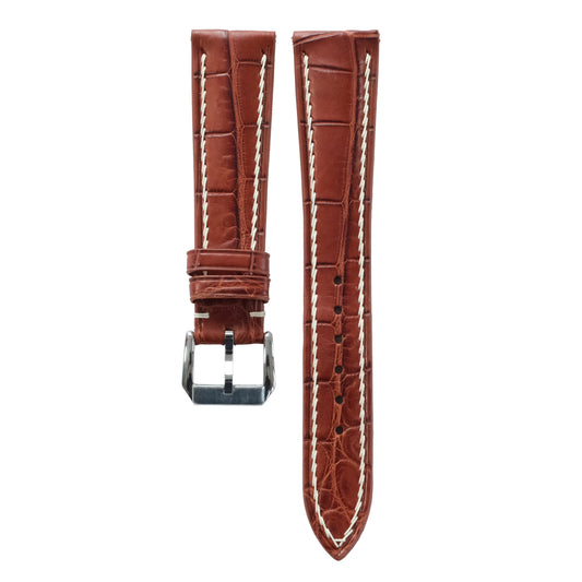 Cognac Alligator Watch Strap