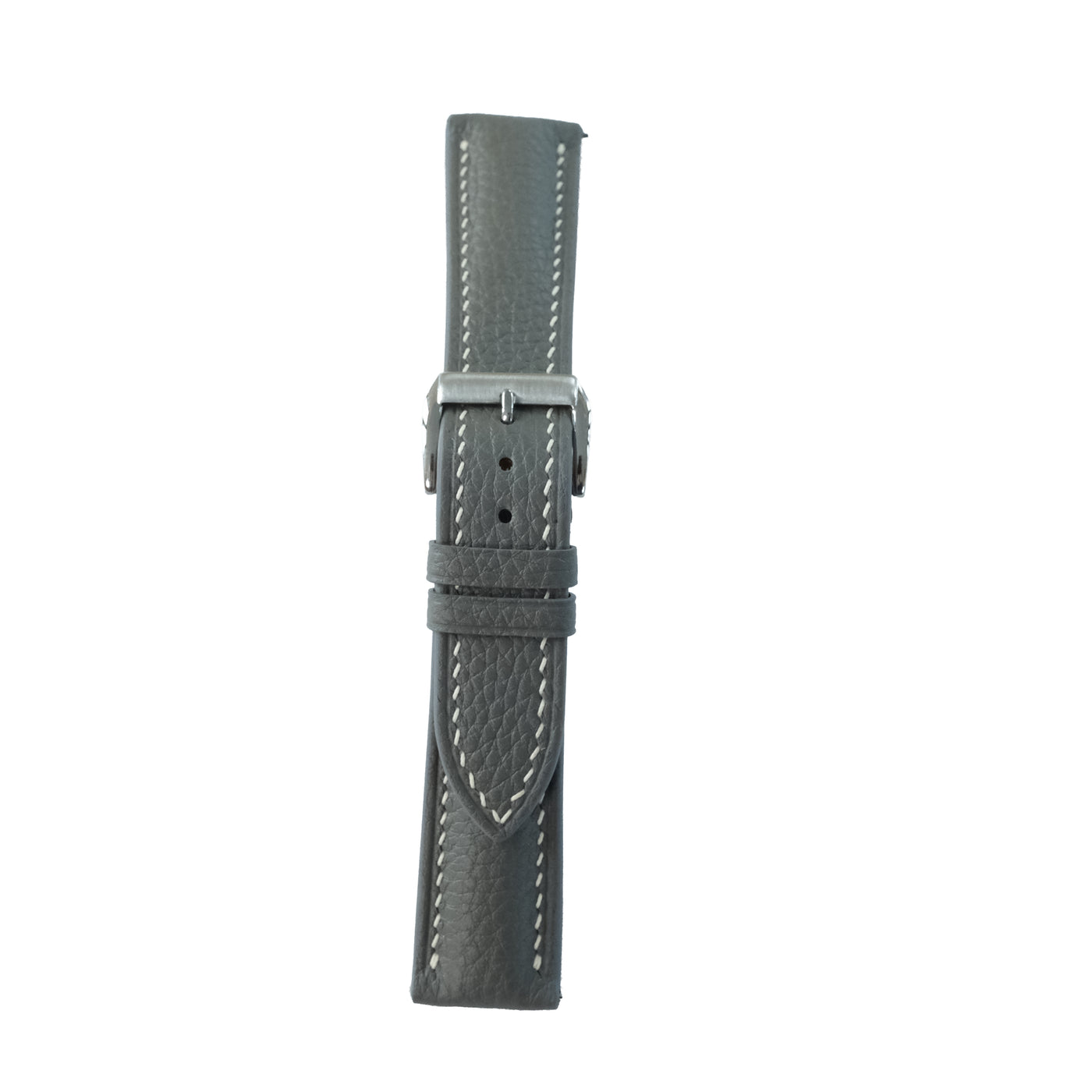 Flat Grey Alran Chevre Sully Leather Watch Strap