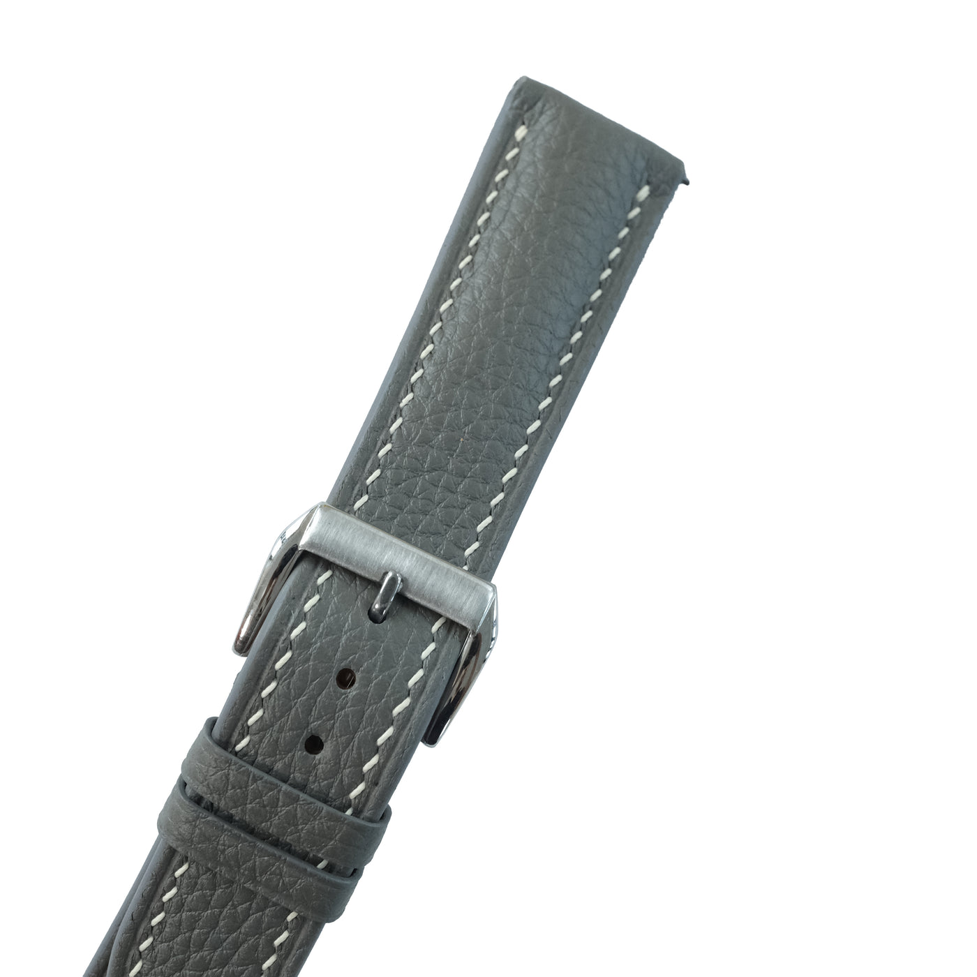 Flat Grey Alran Chevre Sully Leather Watch Strap