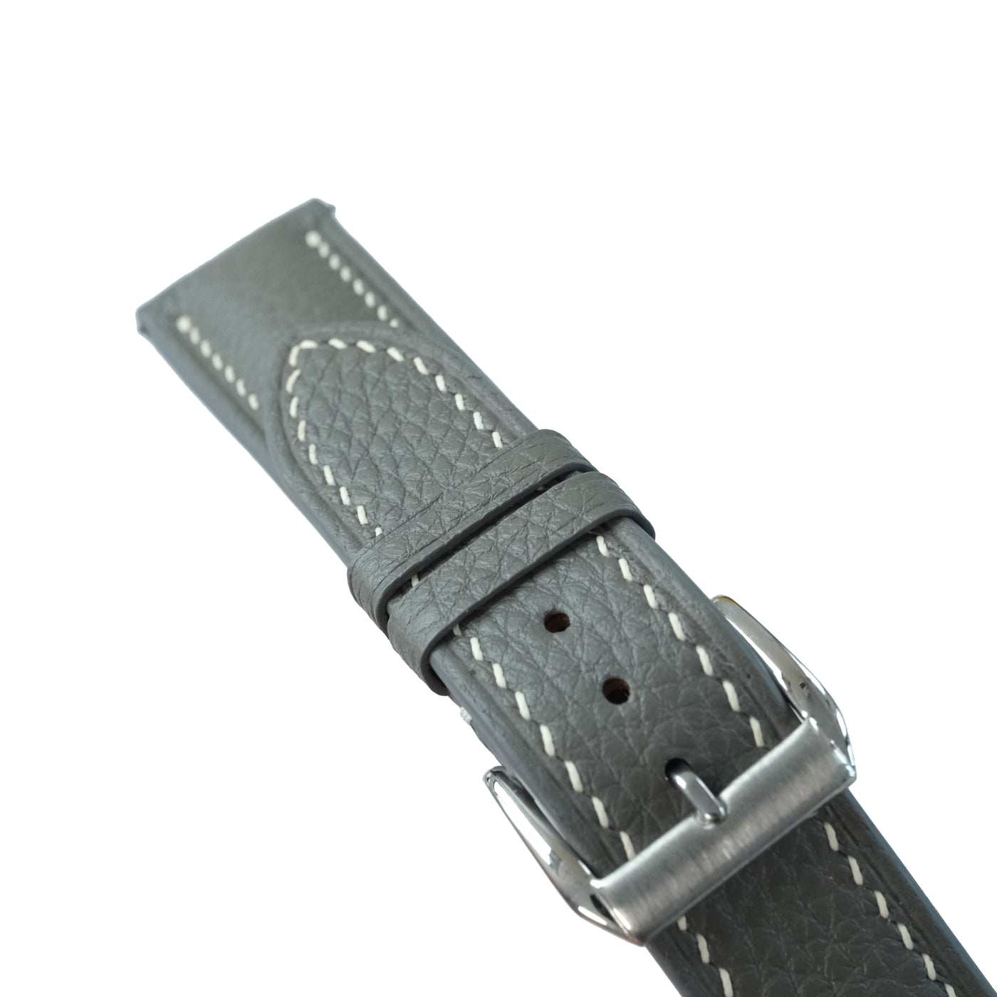 Flat Grey Alran Chevre Sully Leather Watch Strap