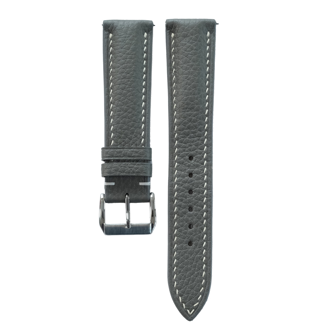Flat Grey Alran Chevre Sully Leather Watch Strap