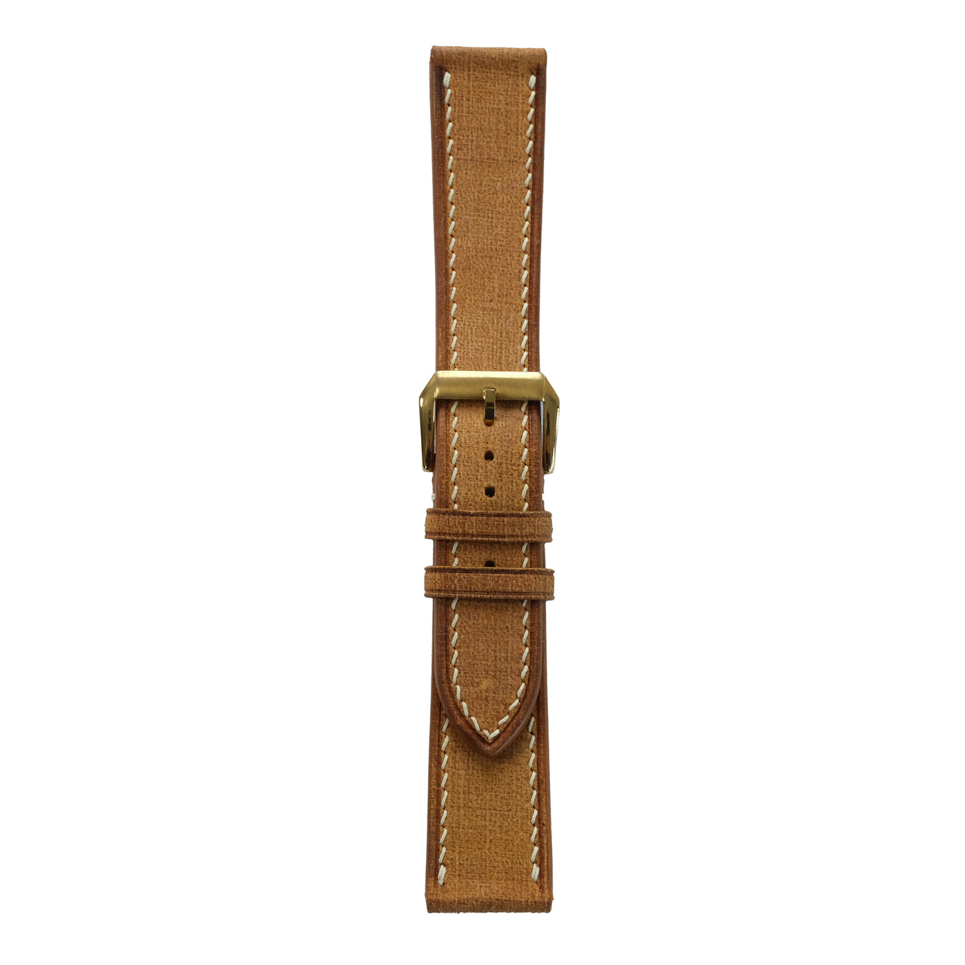 Flat Tan Babele Calfskin Leather Watch Strap